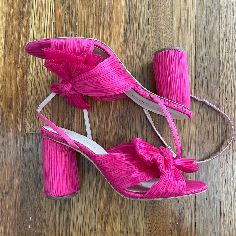 Fuschia Loeffler Randall Camellia heel - size 9